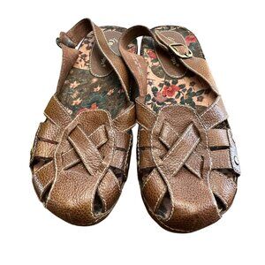 Bare Traps Shoes Women 9M BareTraps Flighty Huaraches Brown Leather Slingback